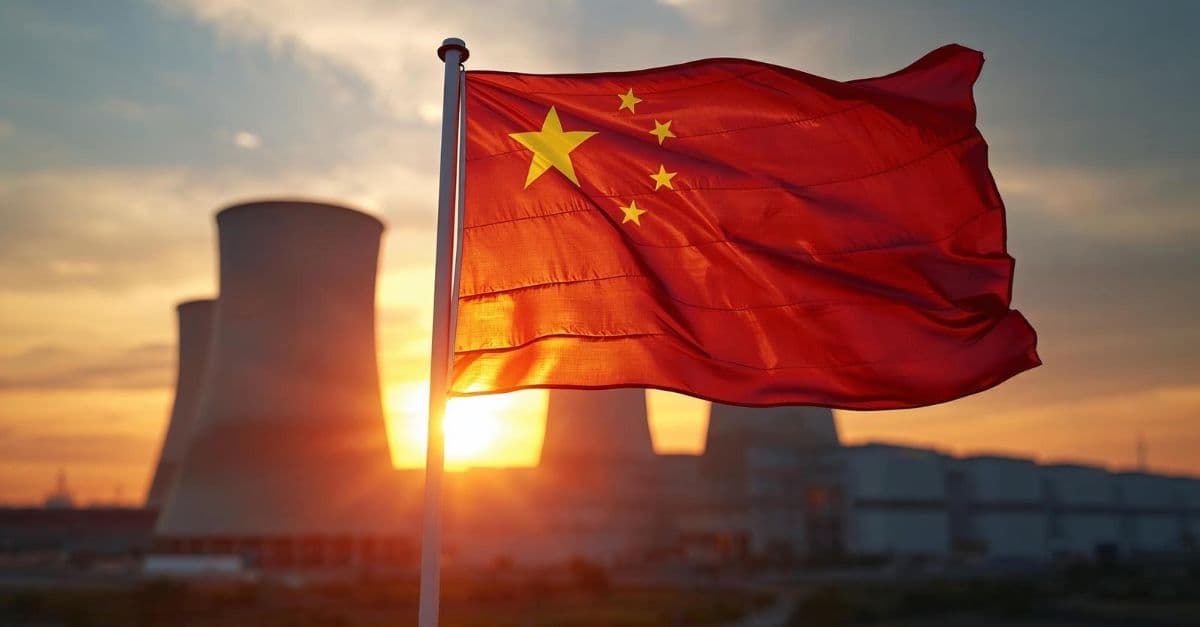 drapeau chine centrale nucléaire
