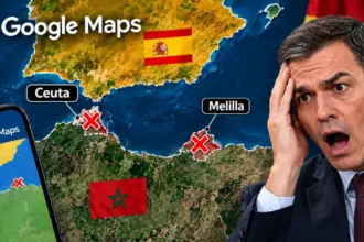 Google Maps ne considère pas Ceuta et Melilla comme espagnoles