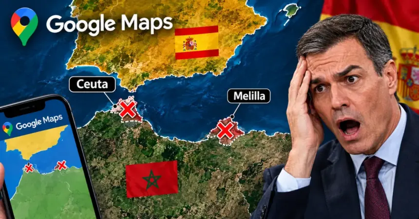 Google Maps ne considère pas Ceuta et Melilla comme espagnoles