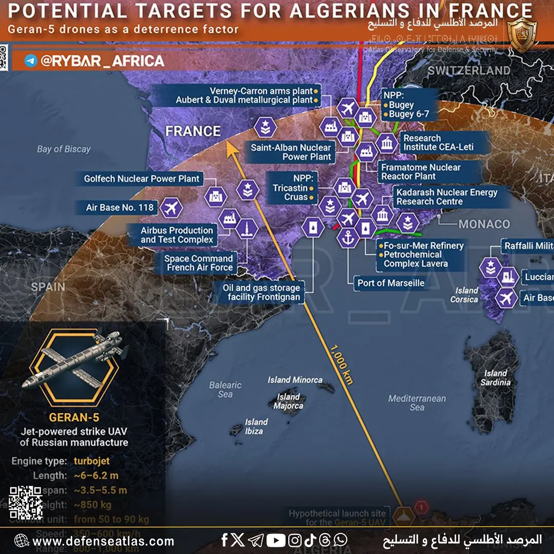 La Russie menace de frapper la France avec des drones depuis l'Algérie