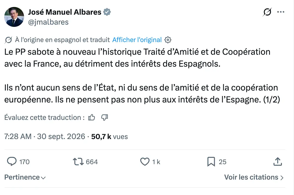 Traité d'amitié franco-espagnol rejeté au Sénat, le Roi d'Espagne humilié