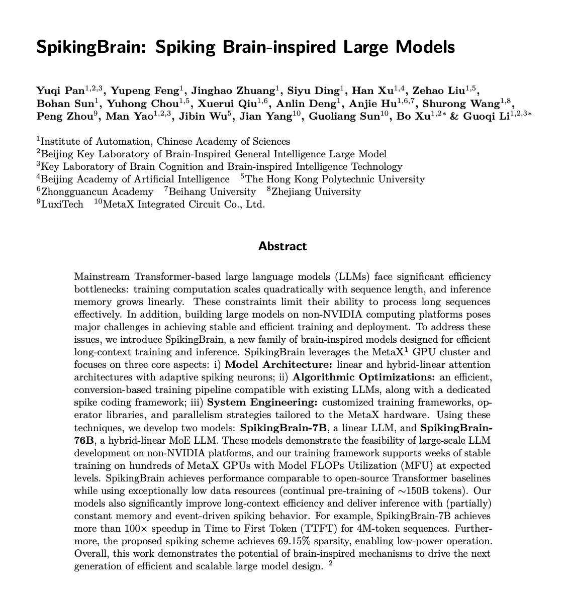 SpikingBrain, l'IA chinoise inspirée du cerveau