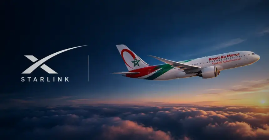 Wi-Fi Starlink à bord de Royal Air Maroc